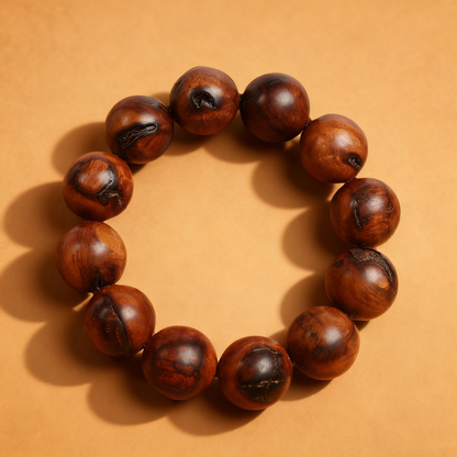 Lightning-struck jujube wood bracelet